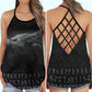 Viking Strong Modern Wolf Hollow Tank Top For Workouts Festivals And Bold Style