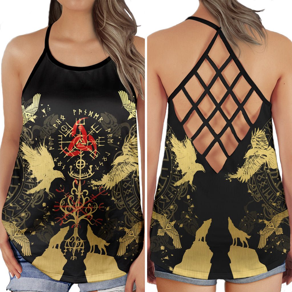 Viking Strength Pattern Norse Warrior Hollow Tank Top For Workouts Festivals And Bold Style