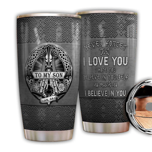 Viking To My Son I Love You Forever 20 Oz Tumbler For Coffee Travel And Daily Drinks