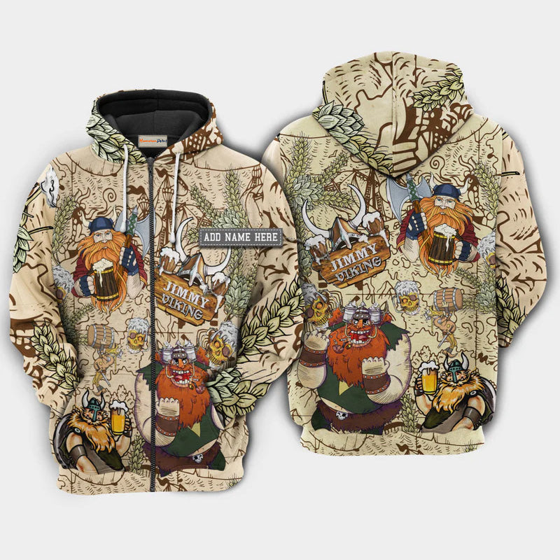 Viking Victory Beer Hoodie For Mythic Artwork Casual Days And Outdoor Exploration