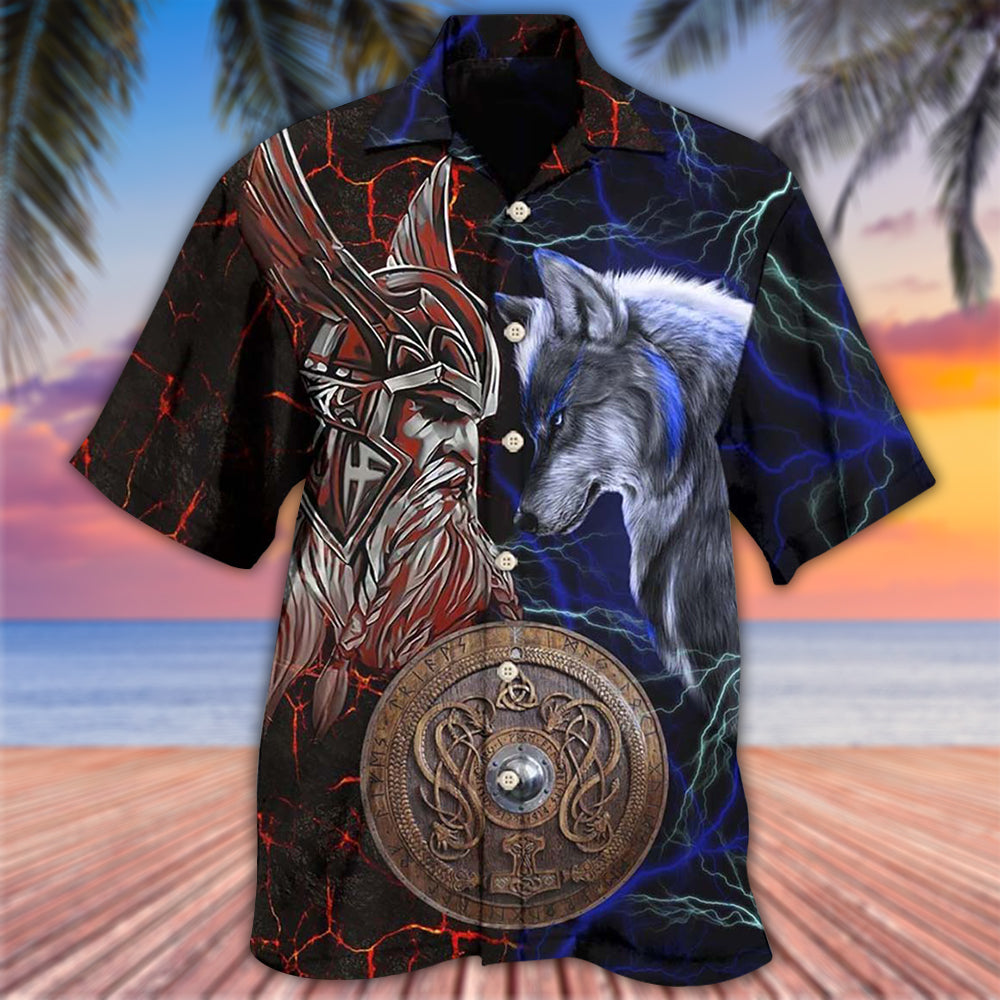 Colorful Norse Warrior Victory Lifestyle Hawaiian Shirt Design View For Resort Travel And Thoughtful Gifting