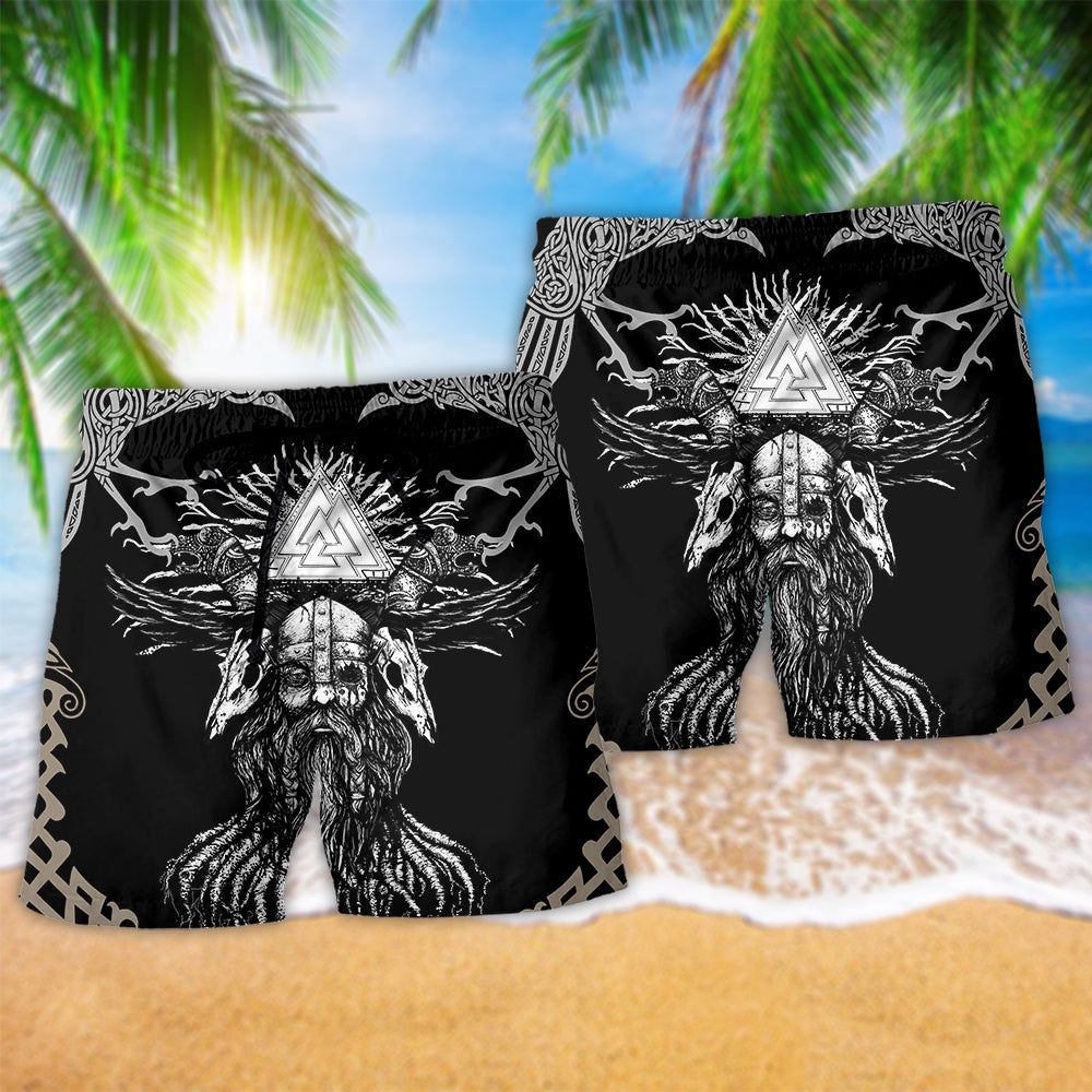 Dark Viking Beach Shorts Pattern Detail For Sunny Day Activities And Comfortable Resort Style