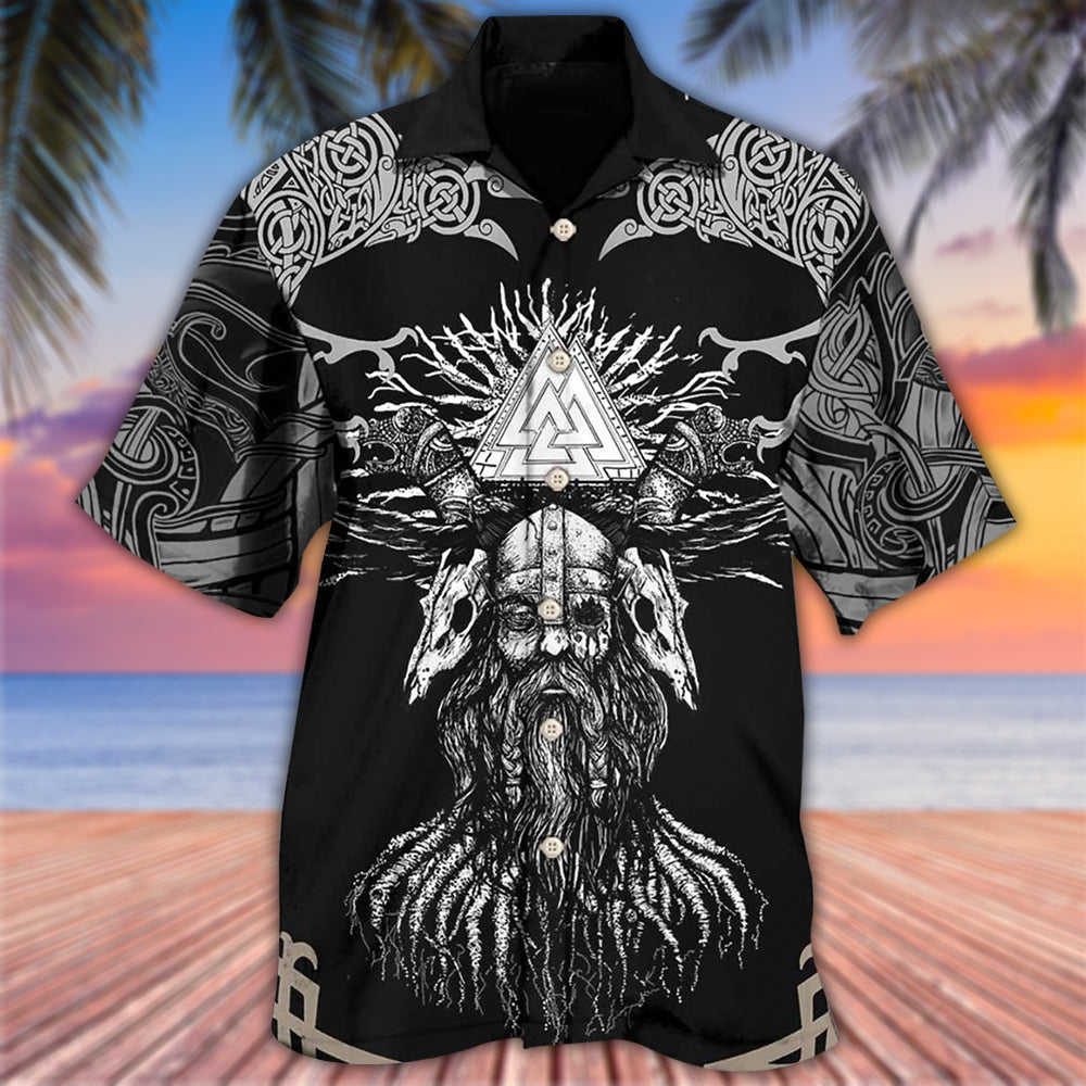Viking Warrior Hawaiian Shirt With Detailed Graphic For Beach Days Resort Trips And Relaxed Everyday Style