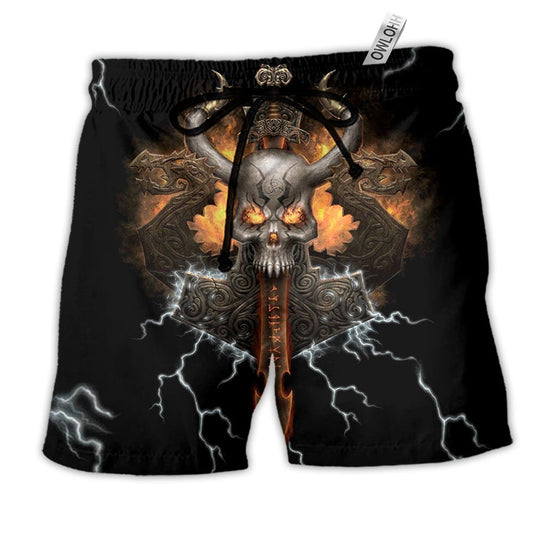 Viking Victory Life Amazing Style Hawaiian Print Beach Shorts For Distinctive Warm Weather Style