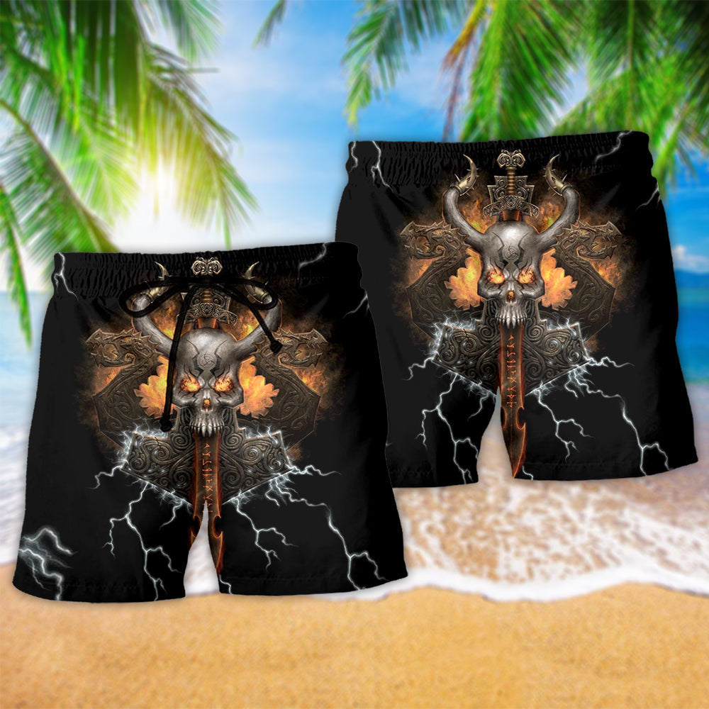 Viking Victory Beach Shorts Pattern Detail For Casual Summer Plans And Thoughtful Gift Giving