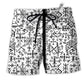 Viking Victory Life Black And White Hawaiian Beach Shorts For Weekend Adventures And Comfort