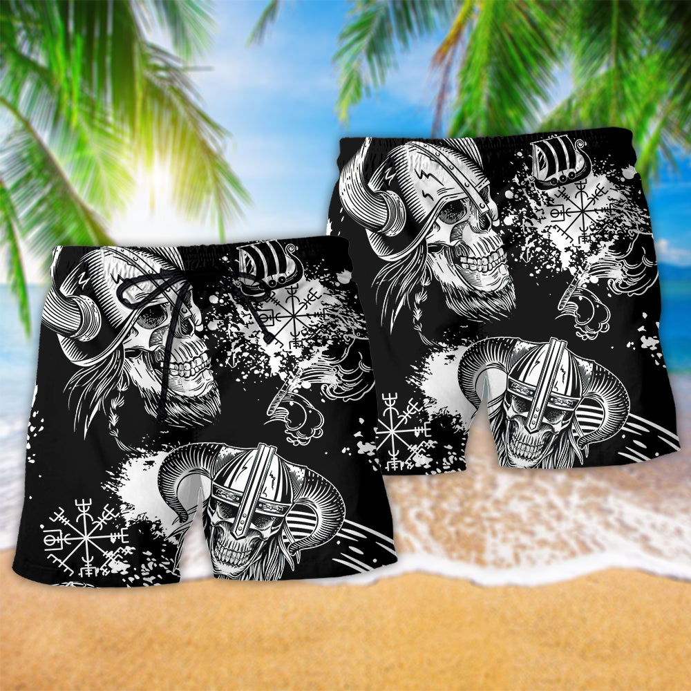 Viking Dark Victory Beach Shorts Pattern Detail For Casual Outings And Comfortable Daily Wear