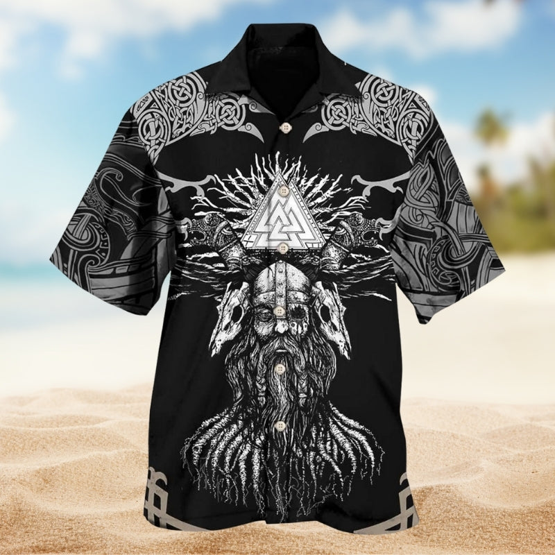 Viking Victory Hawaiian Shirt For Summer Gathering, Tropical Retreat, And Weekend Wear
