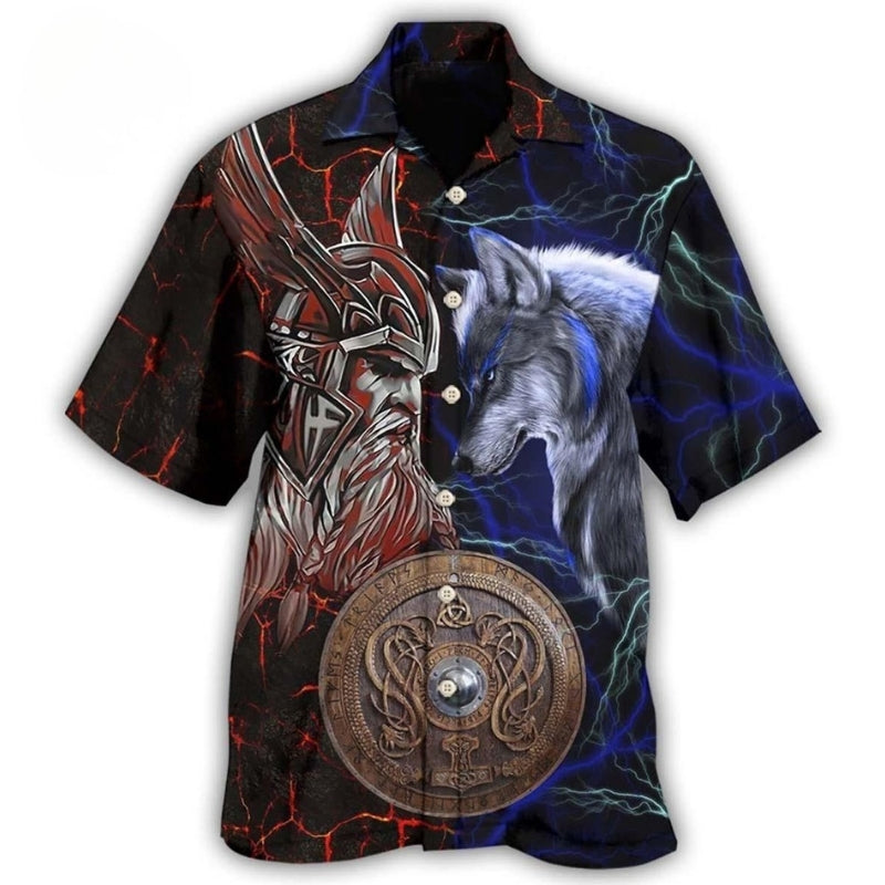Viking Victory Hawaiian Shirt For Outdoor Event And Vacation Outfit
