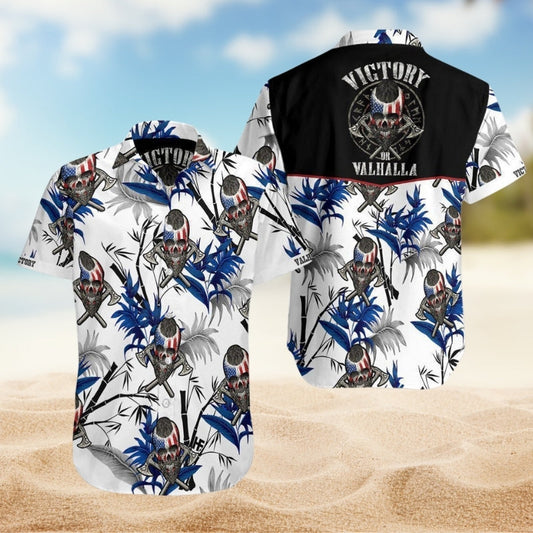 Viking Victory Hawaiian Shirt For Resort Escape, Coastal Festival, And Island Inspired Style