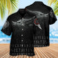 Black Norse Warrior Blood Hawaiian Shirt Pattern Detail For Summer Holidays And Outdoor Fun