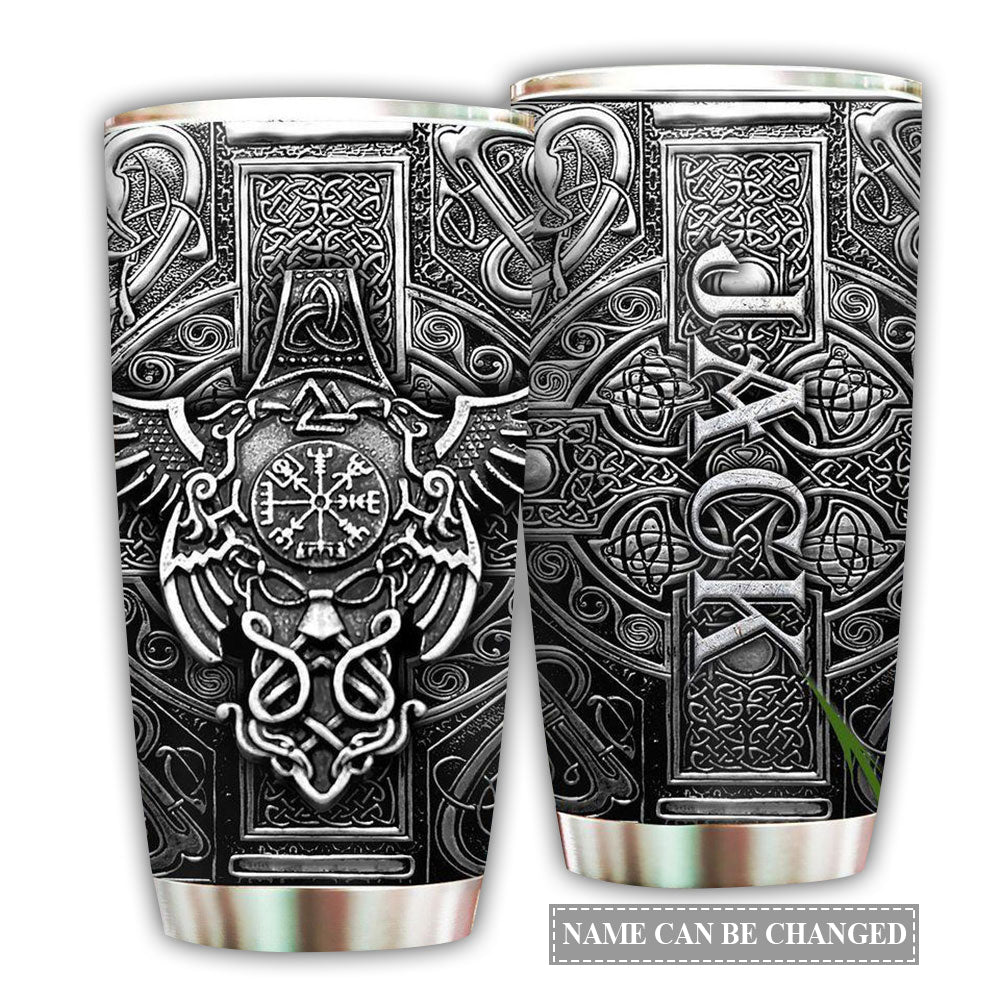 Viking Warrior Blood With Love Personalized 20 Oz Tumbler For Coffee Travel And Daily Drinks