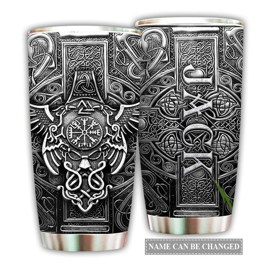 Viking Warrior Blood With Love Personalized 20 Oz Tumbler For Coffee Travel And Daily Drinks