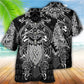 Norse Warrior Blood Hawaiian Shirt Pattern Detail For Summer Holidays And Outdoor Fun
