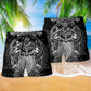 Viking Warrior Beach Shorts Pattern Detail For Coastal Travel And Bright Seasonal Outfits