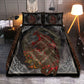 Red Viking Warrior Bedding Cover For Norse Bedroom Decor