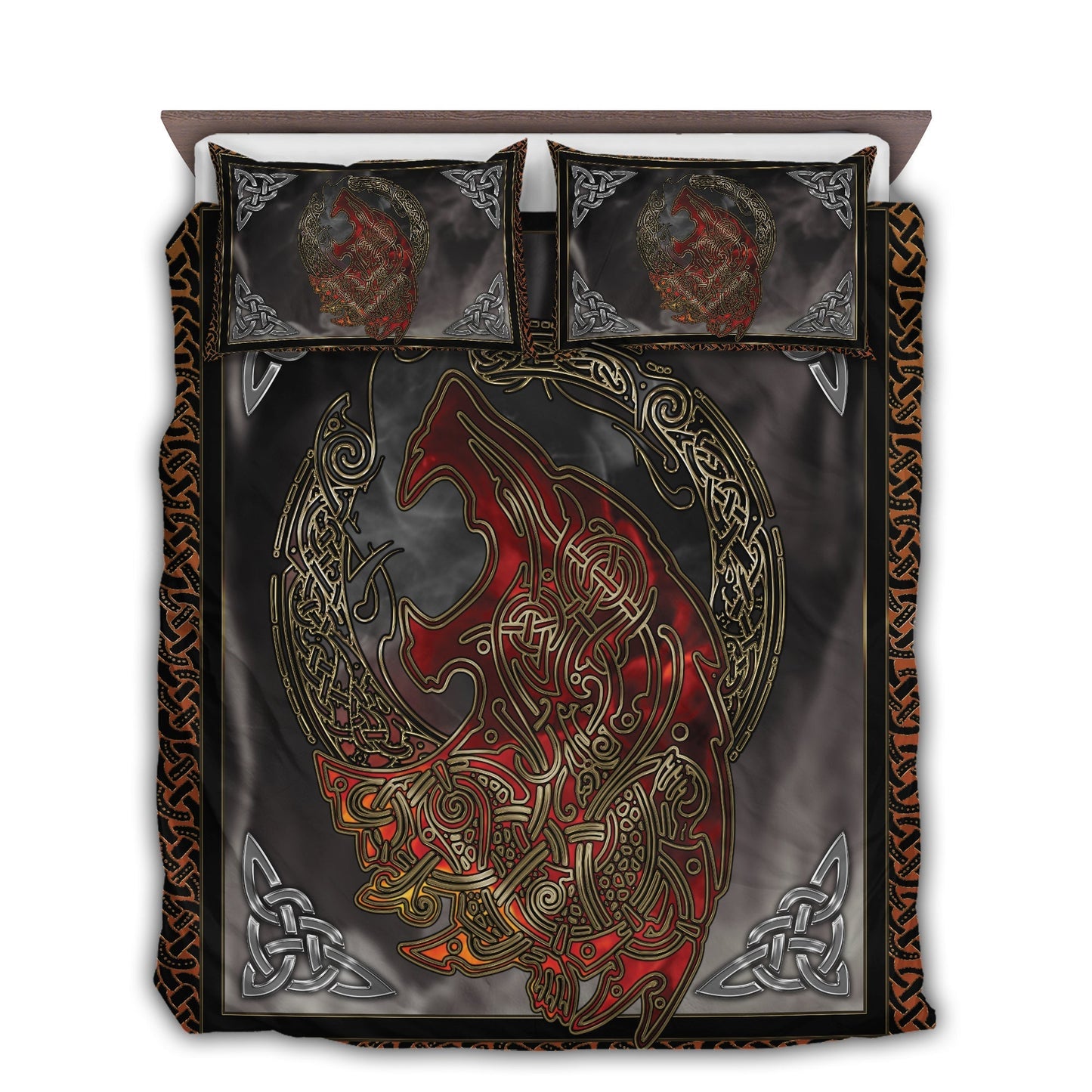 Strong Viking Warrior Bedding Cover For Norse Bedroom Decor