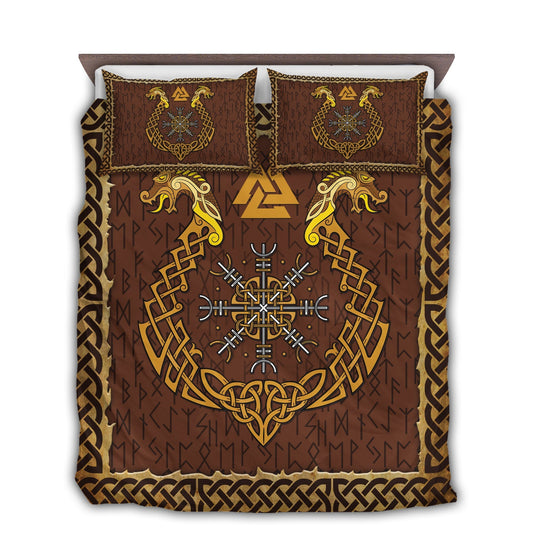 Viking Warrior Love Life Bedding Cover For Norse Bedroom Decor