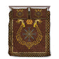 Orange Viking Warrior Bedding Cover For Norse Bedroom Decor