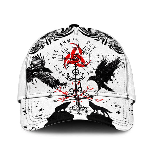 Viking Warrior Black White Red Classic Cap For Daily Wear Travel And Outdoor Activities