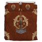 Red Viking Warrior Bedding Cover For Norse Bedroom Decor