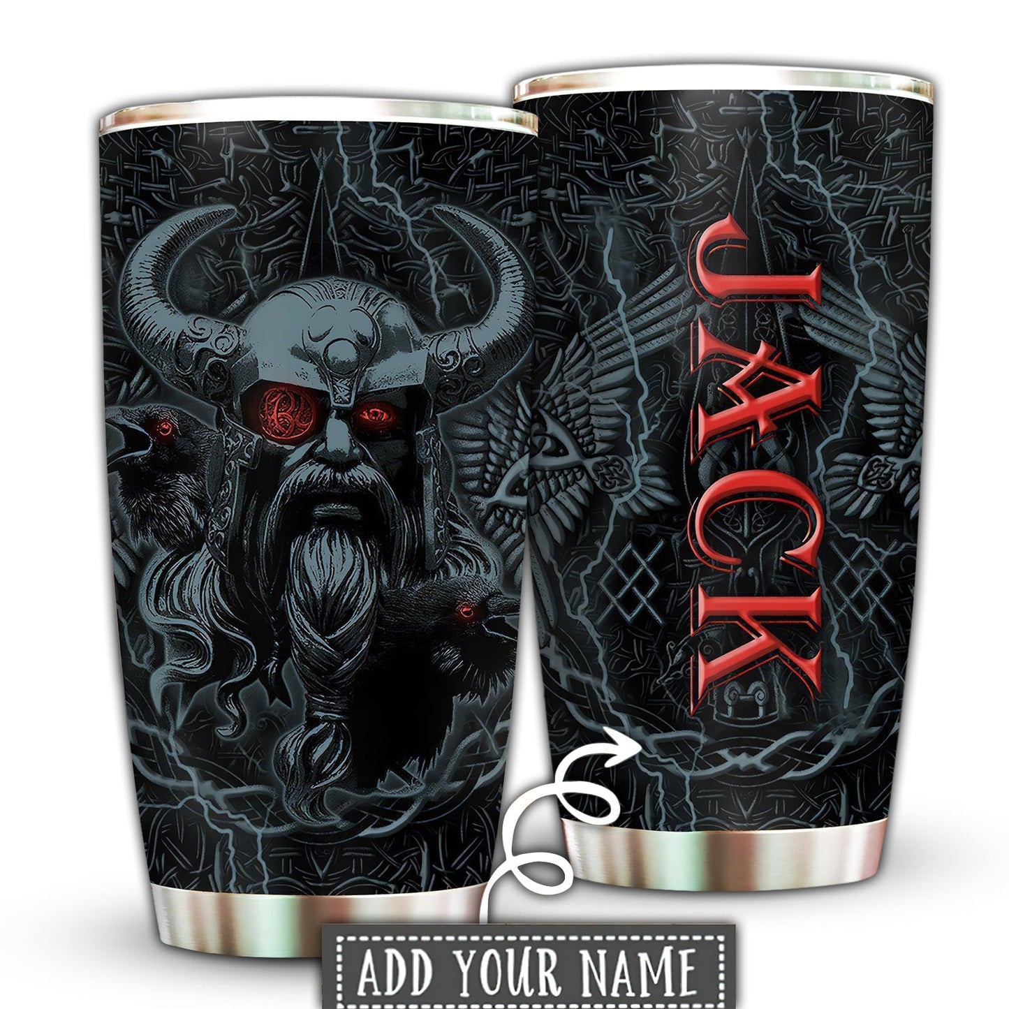 Viking Warrior Stronger Darkness Personalized 20 Oz Tumbler For Coffee Travel And Daily Drinks