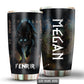 Viking Wolf Black Personalized 20 Oz Tumbler For Coffee Travel And Daily Drinks