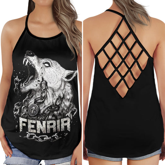 Viking Wolf Fenrir Black Hollow Tank Top For Fitness Sessions And Daily Wear