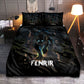 Viking Wolf Fenrir Bedding Cover For Norse Bedroom Decor