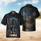 Viking Wolf Fenrir Hawaiian Shirt For Summer Vacation, Beach Travel, And Casual Wear