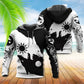 Black White Viking Wolf Moon Hoodie For Mythic Artwork Casual Days And Outdoor Exploration
