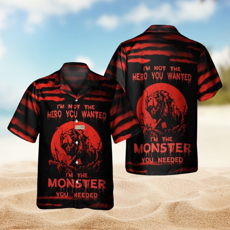 Viking Wolf Monster Hawaiian Shirt For Island Vacations, Resort Wear, And Relaxed Seasonal Style