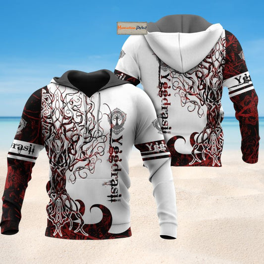 Viking World Tree Legend Hoodie For Norse Inspired Streetwear Outdoor Travel And Bold Everyday Style