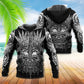 Black Viking Blood Pattern Hoodie For Norse Themed Outfits Weekend Travel And Relaxed Comfort