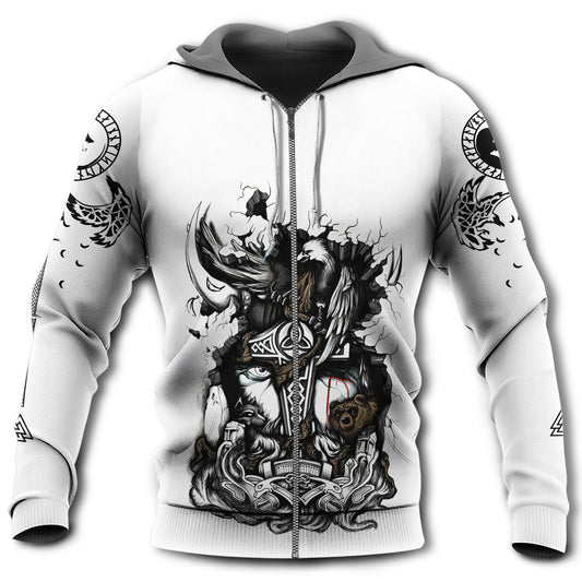 White Viking Blood Hoodie For Bold Casual Wear Seasonal Trips And Myth Inspired Gifting