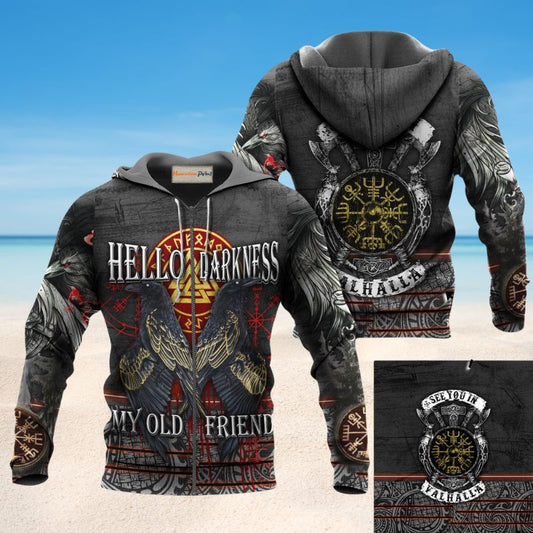 Viking Darkness Hoodie For Viking Inspired Streetwear Holidays And Thoughtful Gifts