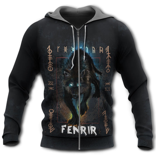 Viking Fenrir Wolf Night Hoodie For Viking Inspired Streetwear Holidays And Thoughtful Gifts