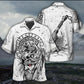 Black Viking Warrior Hawaiian Shirt With Detailed Graphic For Tropical Parties Vacation Travel And Casual Summer Style