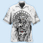 Black Viking Warrior Hawaiian Shirt With All Over Print For Tropical Parties Vacation Travel And Casual Summer Style