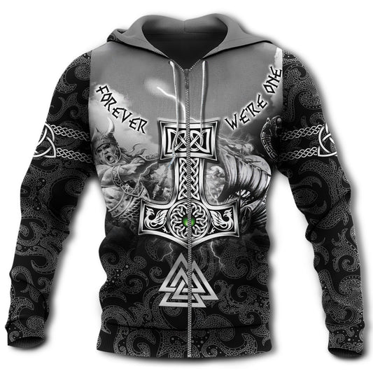 Viking Hammer Myth Power Hoodie For Viking Enthusiasts Travel Days And Distinctive Streetwear