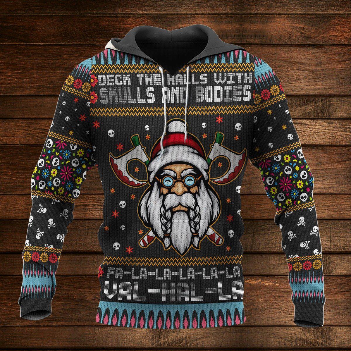 Viking Holiday Warrior Hoodie For Seasonal Parties Casual Wear And Thoughtful Holiday Gifts