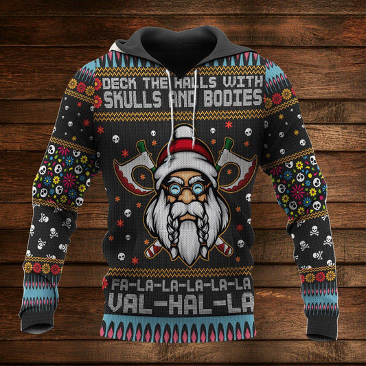 Viking Holiday Warrior Hoodie For Seasonal Parties Casual Wear And Thoughtful Holiday Gifts