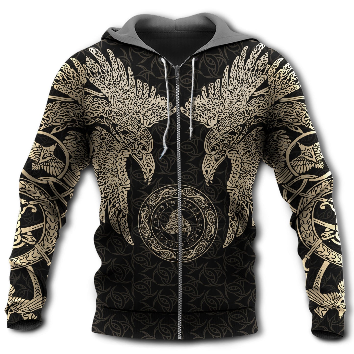 Viking Munin Raven Tattoo Hoodie For Mythic Casual Outfits Weekend Adventures And Thoughtful Gifting