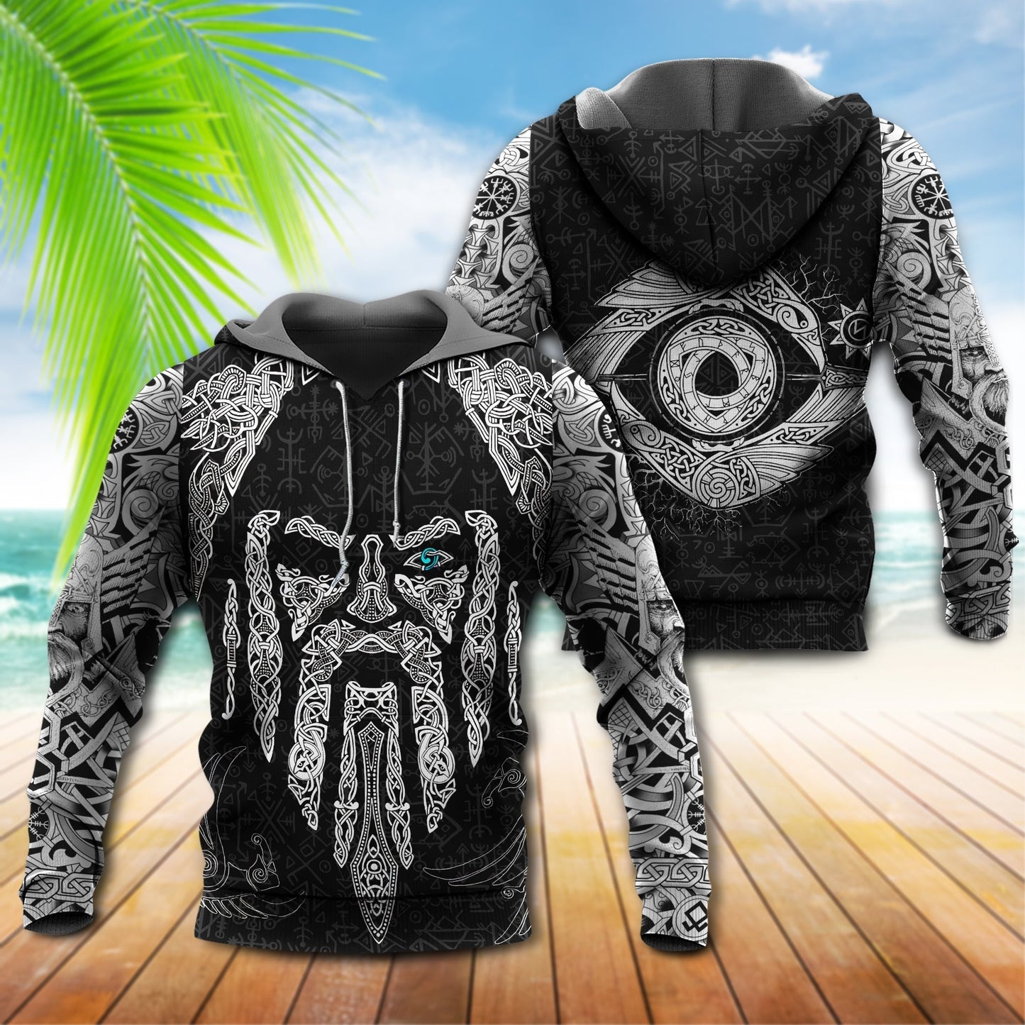 Viking Odin Eye Raven Symbol Hoodie For Bold Casual Wear Seasonal Trips And Myth Inspired Gifting