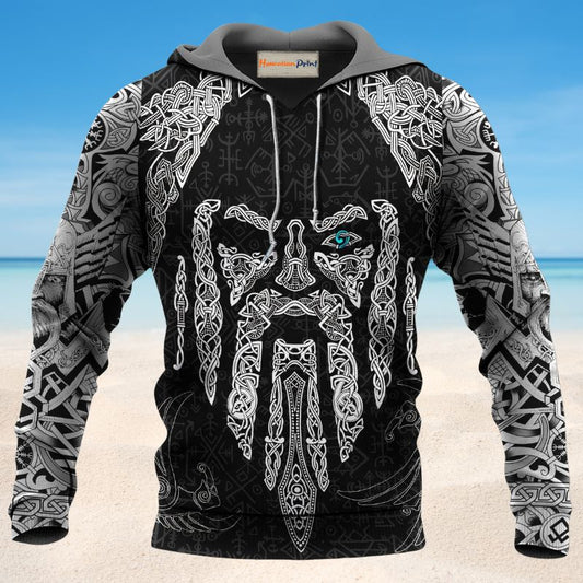 Viking Odin Eye Raven Symbol Hoodie For Bold Casual Wear Seasonal Trips And Myth Inspired Gifting