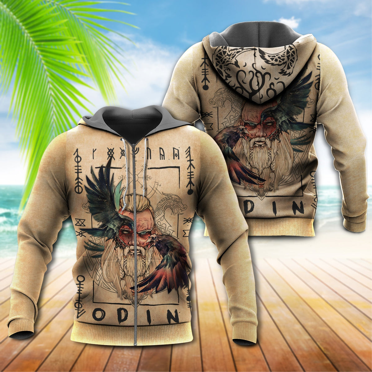 Viking Odin Symbol Eagle Hoodie For Outdoor Adventures Travel And Powerful Everyday Styling
