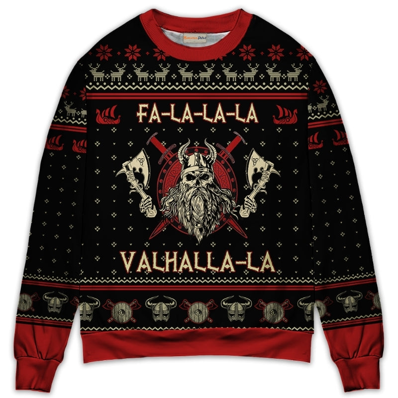 Viking Valhalla Black And Red Sweater For Mythic Adventures Casual Wear And Thoughtful Gift Giving