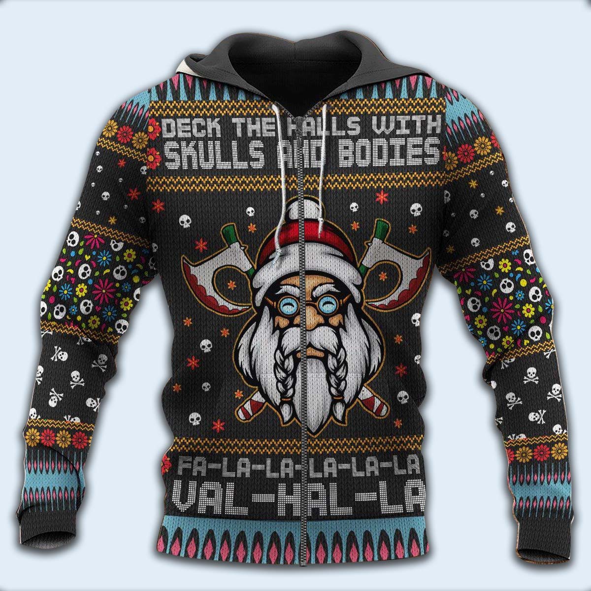 Viking Valhalla Christmas Hoodie For Seasonal Parties Casual Wear And Thoughtful Holiday Gifts
