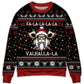 Viking Valhalla White And Red Sweater For Mythic Adventures Casual Wear And Thoughtful Gift Giving