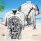 Viking Victory Black White Hawaiian Shirt For Mythic Art Lovers, Coastal Outings, And Thoughtful Gift Giving